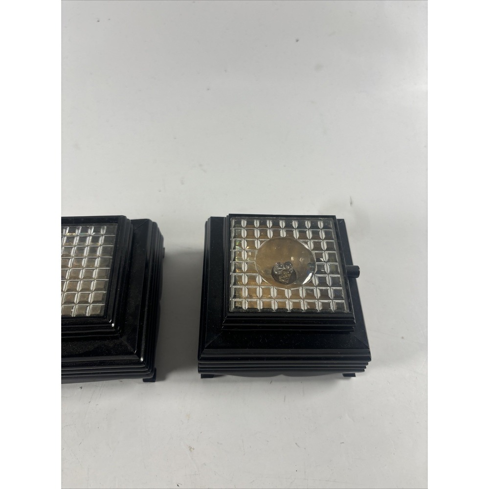 Vintage LED Motion Sensor Step Lights Black Wall Deck Stair Lights Set of 3 - Picture 4 of 8